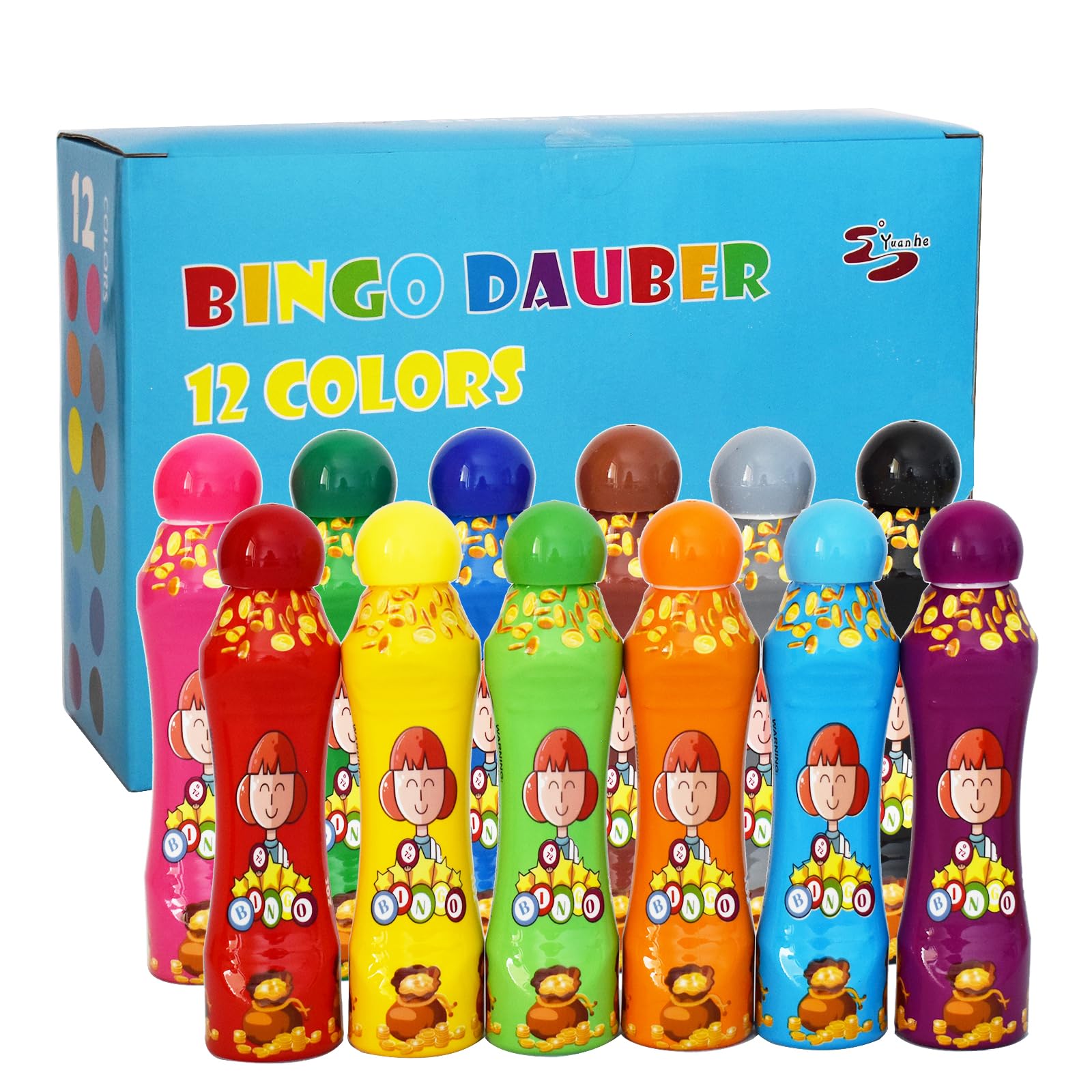 bingo商品 Amazon.com : Yuanhe Bingo Daubers Dot Markers - 3 oz Paint